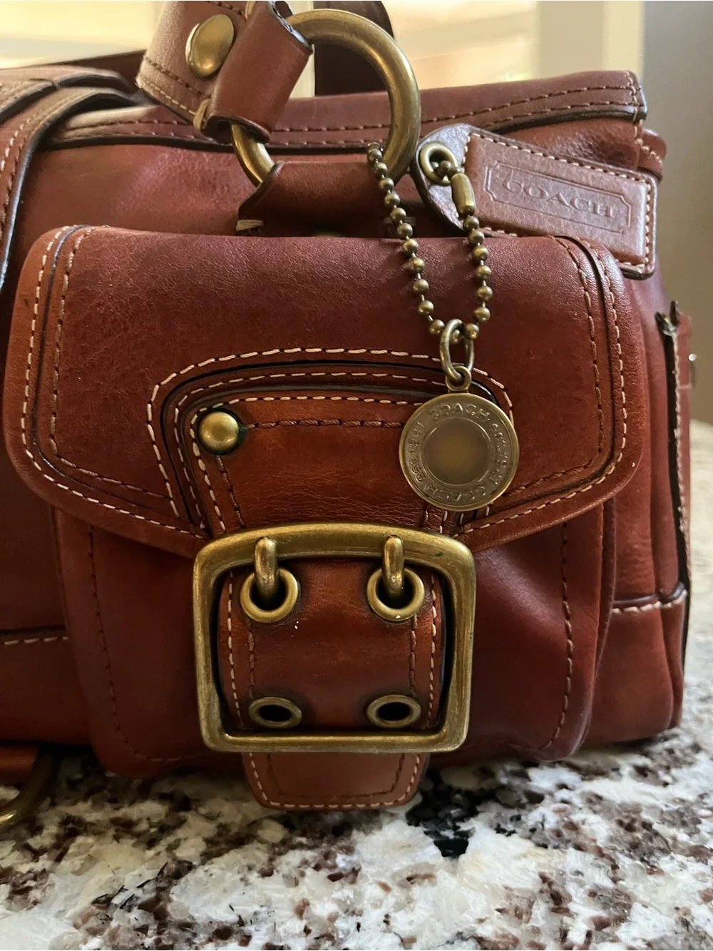 Coach Legacy Mandy satchel leather with brass hardware. Pre-Owned condition-Good - Picture 11 of 16